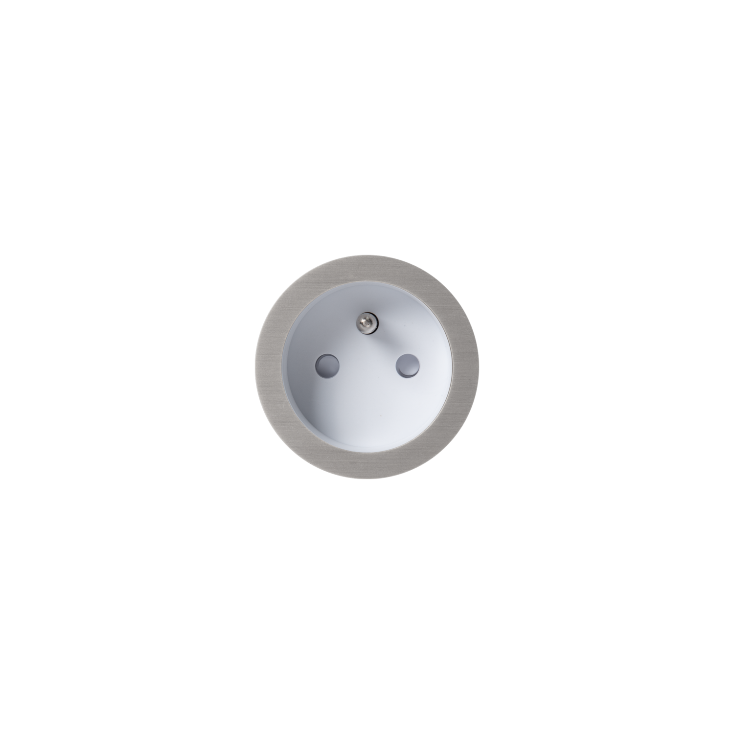 Rond 2.0 - multifit stopcontact b-f lgrijs/wit